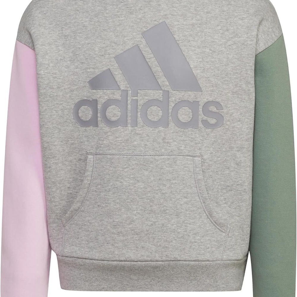 💖Girls Adidas color block sweatshirt Large 14 Gradient Fleece Pullover Hoodie